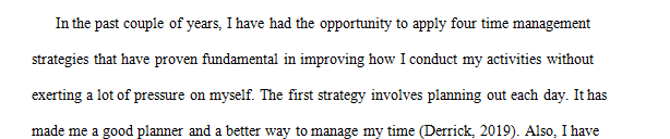 Essay on Time Management for online college.