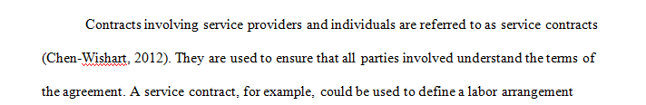 Explain the basic elements of a service contract.