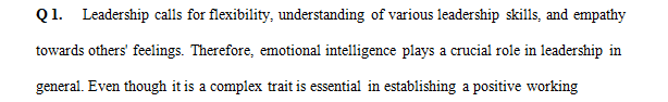 Explain why emotional intelligence is crucial for effective leadership.