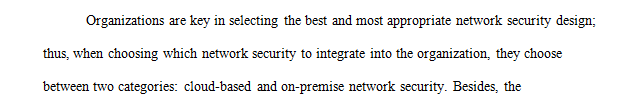 How is the implementation of network security similar and different between on-perm and cloud environments