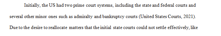 How would the criminal justice system be different today if the founding fathers had decided not to create a separate system of federal courts