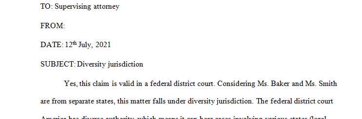 Imagine that you are a paralegal in a law firm.