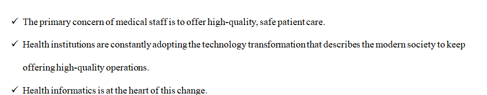Provide a brief history of the field of nursing informatics.