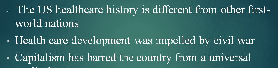 Research the U.S. health care system.