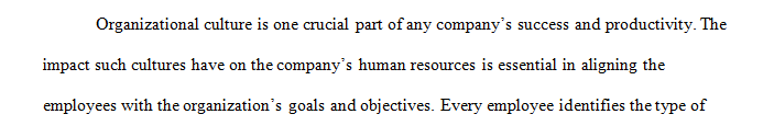 Review Understanding Organizational Culture.