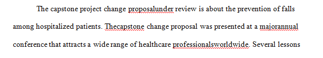Review the feedback on the change proposal professional presentation and make required adjustments to the presentation.
