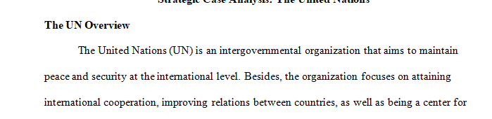 Select an organization from one of the two leadership interviews (from Capstone 1) to conduct your strategic case analysis