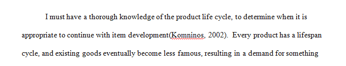 The product life cycle explains the sales and profits of a product or service over its lifetime.
