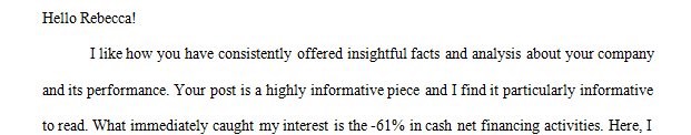There were major changes in categories related to the balance sheet income statement and the cash flow statement.