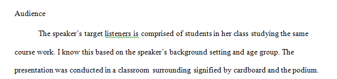 What was the speaker’s target audience