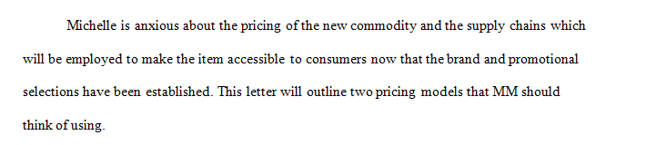 Write a 2-3 page memo outlining two different pricing strategies that MM should consider.