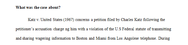 Write a brief overview of the court case.