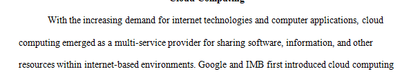 Write a research about Cloud Computing