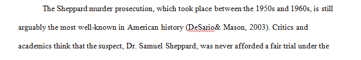 Assume you are a detective assigned to the Sam Sheppard case.