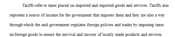 Discussion - Effects of Trade Policies and Tariffs