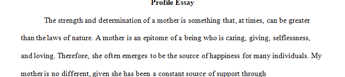 Examine a person whom you personally know