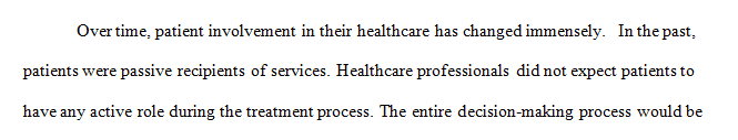 How has the patient's control over his own health care changed