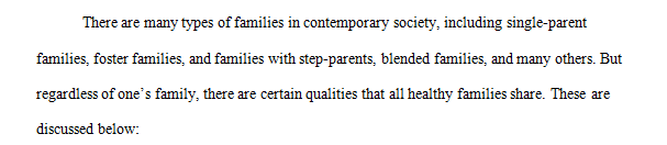 How would you define a healthy family