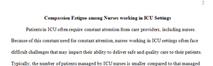 Identify a clinical practice problem or organizational issue within a community and clinical practice setting.