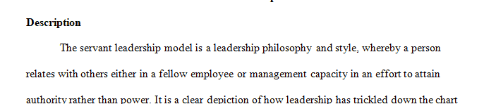 One model of leadership being adopted by many organizations disciplines and vocations is servant leadership.