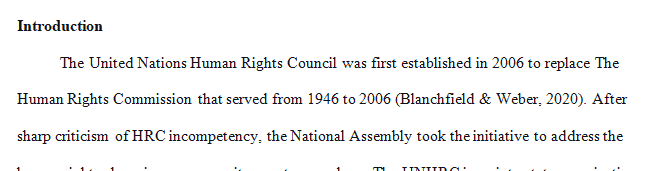 Research the organizational structure of the United Nations Human Rights Council.