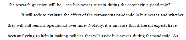 The effects of covid-19 on businesses