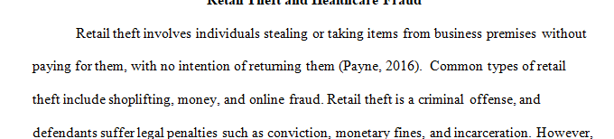 What is worse-retail theft or healthcare fraud and explain your choice