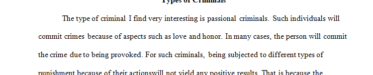 Which types of criminals do you find most interesting
