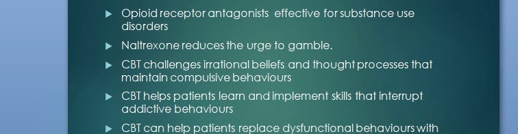 Analyze literature on interventions and therapeutic approaches used for treating clients with addictive disorders