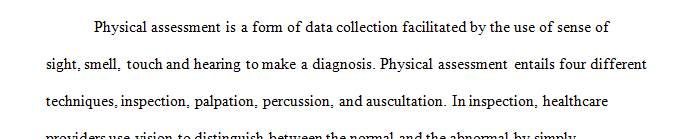 Compare the physical assessments among school-aged children.