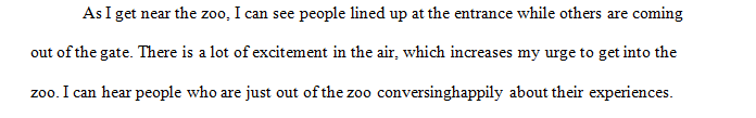 Descriptive Paragraph, describe your journey.