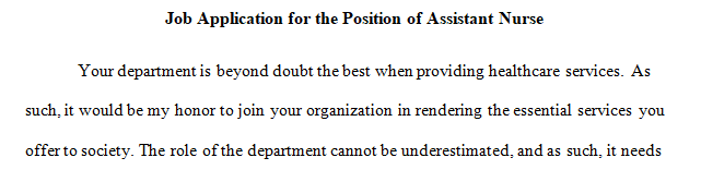 Develop a current resume and create a formal cover letter for a position for which you would like to apply.
