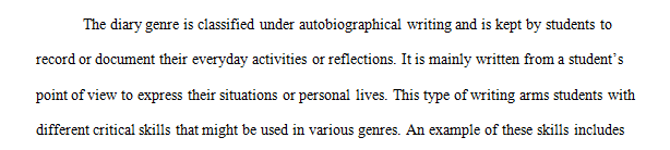 In what ways does the particular skill apply across the genres you have chosen