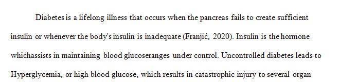 Need a 3 pages essay talking 1 page and half about Diabetes and types of insulin
