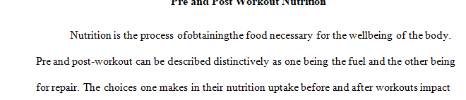Nutrition plays an essential role in supporting fitness and exercise.