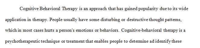 Post an explanation of how the use of CBT in groups compares to its use in family or individual settings.