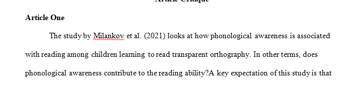 Review and summarize in writing two research articles related to problems issues and trends in literacy education