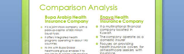 The different benefits available to the employees through their health insurance plan
