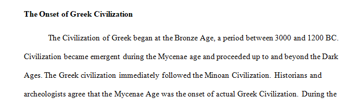 Write a 3-5 page on civilization report – Greece 
