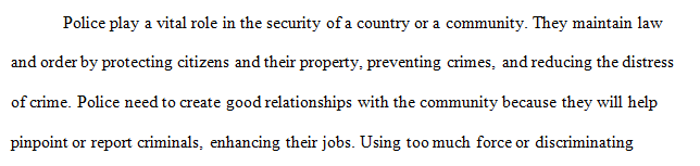 Write a 750-1,000 word essay on police officers and their relationship with minority groups.  