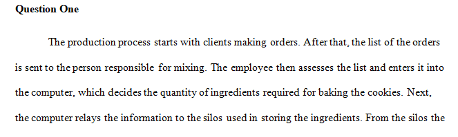 Briefly describe the cookie production process.