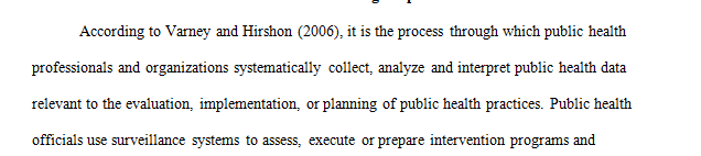 Varney and Hirshon list seven general rationales for providing ED-based public health surveillance.