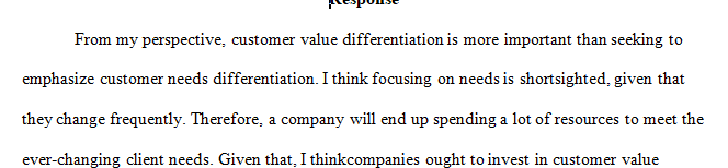 Companies that place a strong focus on differentiation are concentrated on making a stance or distinction in the market