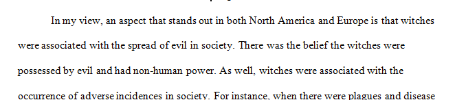 Compare how witchcraft has been viewed historically in the United States and in Europe