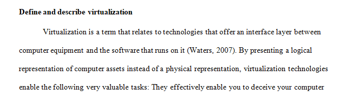 Select from the following list four (4) topics and discuss.