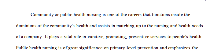 Understand the basics of public and community health.