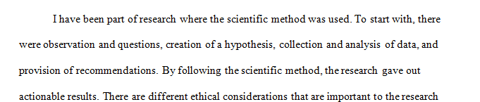 Ethics is always inclusive of research as we must protect participants and be aware of appropriate methods for obtaining information.