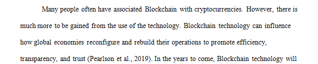 How do you feel blockchain will change the global economy or will it