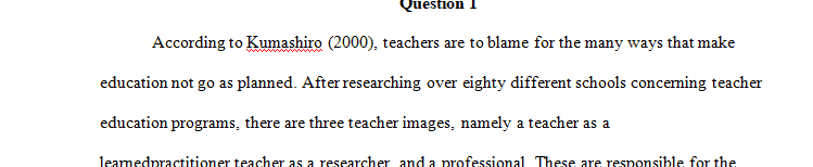 Briefly, discuss one concern you have about your future role as an educator.