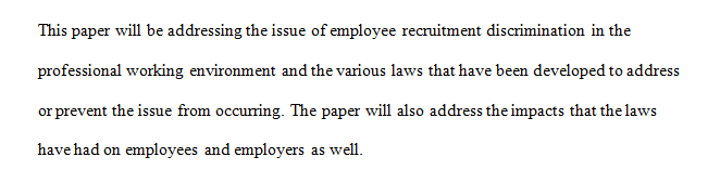Identify 4–5 employee recruitment laws that pertain to pre-employment recruitment activities.
